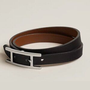 H Bracelet - Leather Wrap